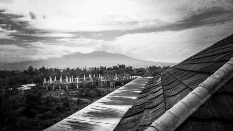 Beautiful view from the rooftop Stock Photos