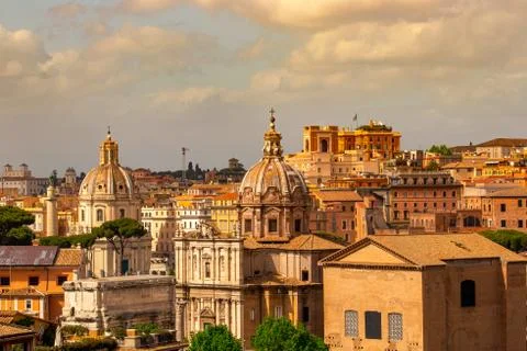 Beautiful view of the rooftops of rome Stock-Fotos