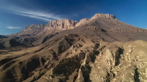 Beautiful view of the sandy rocks in the mountain gorge. Stock Footage 178641710
