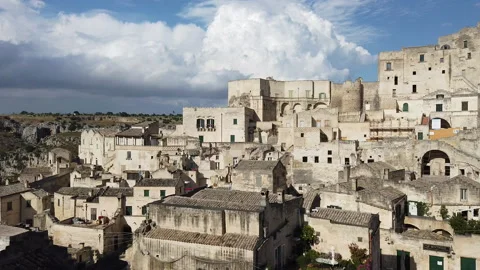 Beautiful View Of The Sassi Of Matera, Basilicata, Italy Stock Footage 135411289