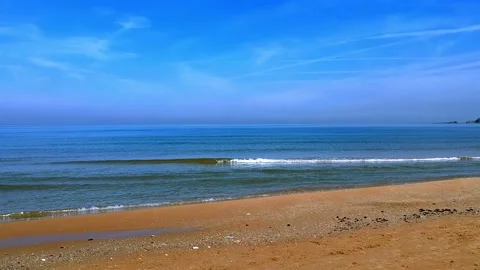 Beautiful view of the sea beach Stock Footage 87272755