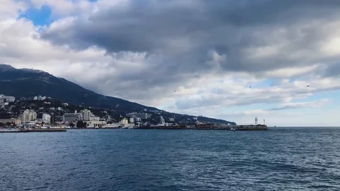 Beautiful view of the sea Stock Footage 125081831