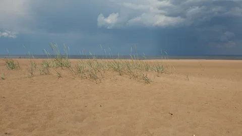 Beautiful view of the sea before the rain Video stock 247182565