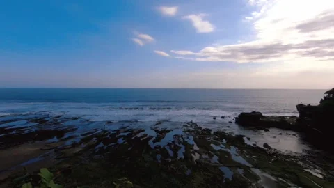 Beautiful view on the side of the beach in Bali Stock Footage 170647322