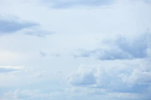 Beautiful view of sky with fluffy clouds Stock Photos
