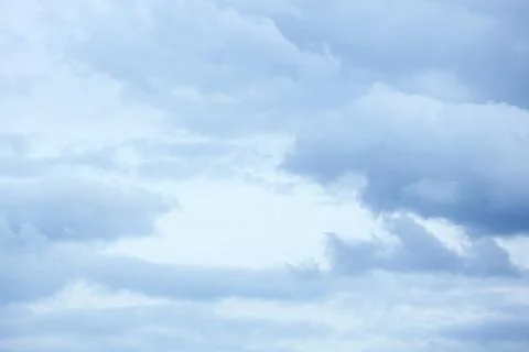 Beautiful view of sky with fluffy clouds Stock Photos