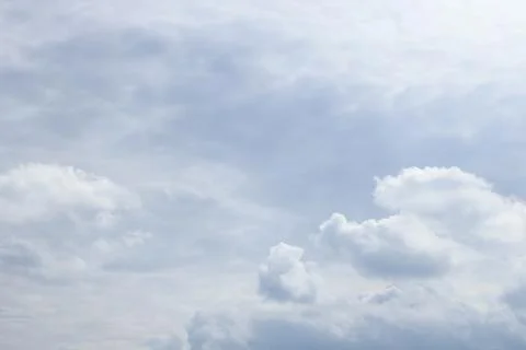 Beautiful view of sky with fluffy clouds Stock Photos
