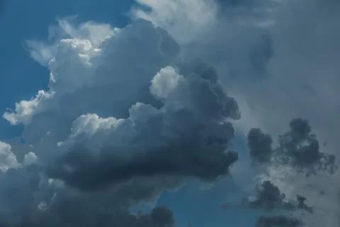 Beautiful view of sky with thunder clouds Stock Photos