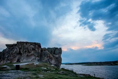 The beautiful view to the some rocks formations from Phrygian pe Stock Photos