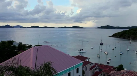 A beautiful view of St. Johns Harbor Video stock 41298154