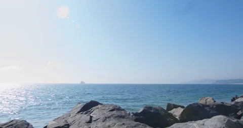 Beautiful view of the sun at the beach 库存影片 111352682