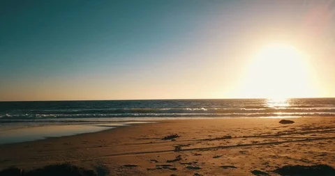 Beautiful View of Sun Rising Throw Beach  Stock Footage 120720222