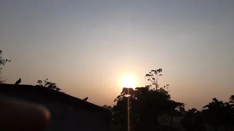 Beautiful view of sunrise. Stock Footage 139102247