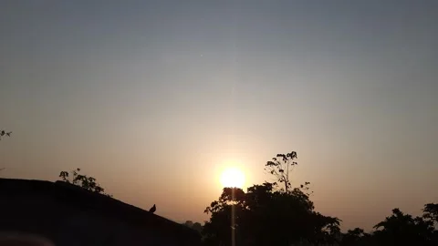 Beautiful view of sunrise . Stock Footage 139102259