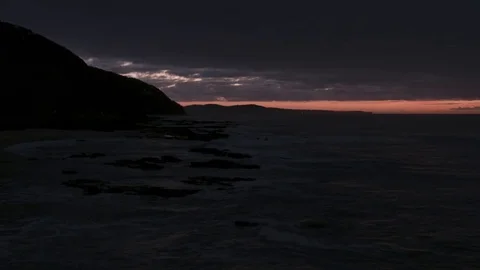 Beautiful view of sunrise over the calm ocean Stock Footage 80999832