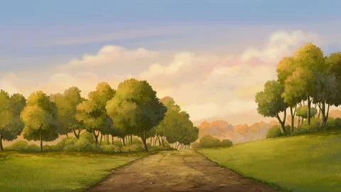 Beautiful view sunset Stock Illustration