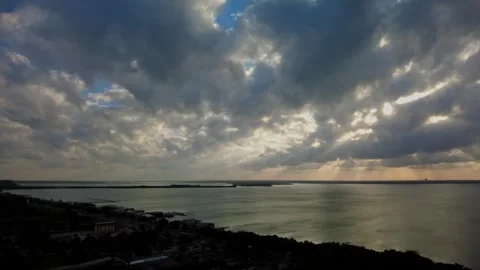 Beautiful view of the sunset over the Caribbean Sea Stock Footage 274033746