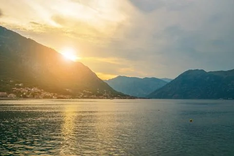 Beautiful view of the sunset Stock Photos