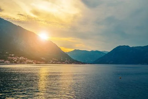 Beautiful view of the sunset Stock Photos