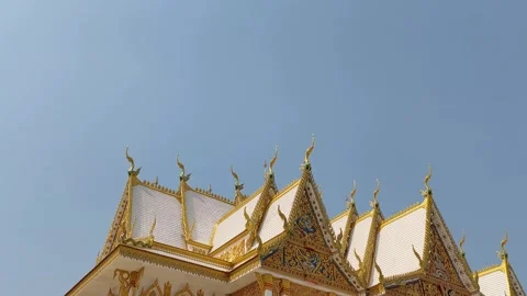Beautiful view from the temple pavilion building. Stock Footage 276519077