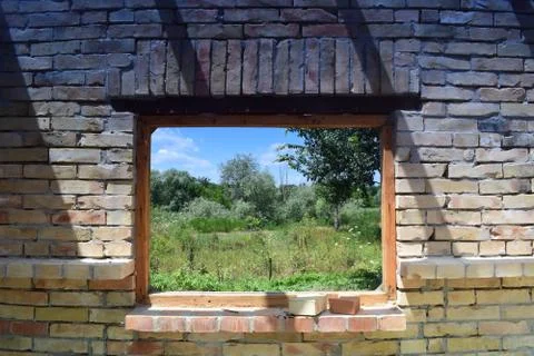 Beautiful view through the future window Stock Photos