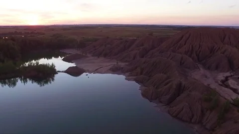 Beautiful view from the top of the hills, forests, fields and lakes. Russia Stock Footage 72869012
