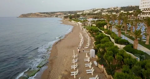 Beautiful view from the top of the ocean with waves Stock Footage 101512205