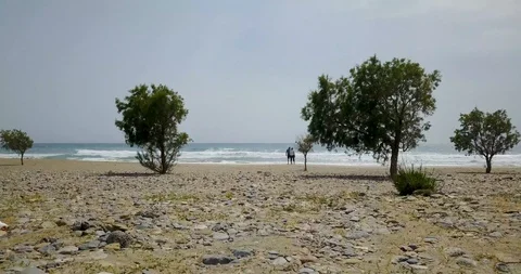 Beautiful view from the top of the ocean with waves, asia Stock Footage 101513649