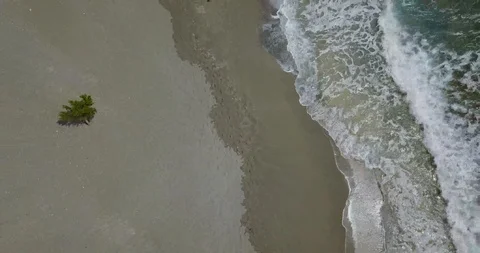 Beautiful view from the top of the ocean with waves Stock Footage 101514102