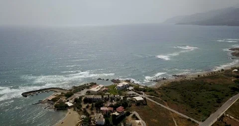 Beautiful view from the top of the ocean with waves Stock Footage 101514369
