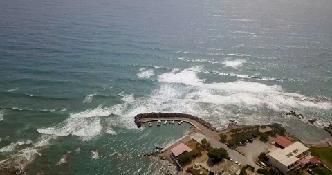 Beautiful view from the top of the ocean with waves Stock Footage 101514409