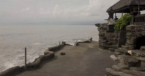 Beautiful view from the top of the temple tanah lot, Indonesia ostrav Bali Stock Footage 106769859