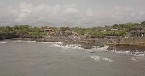 Beautiful view from the top of the temple tanah lot, Indonesia ostrav Bali Stock Footage 106769945