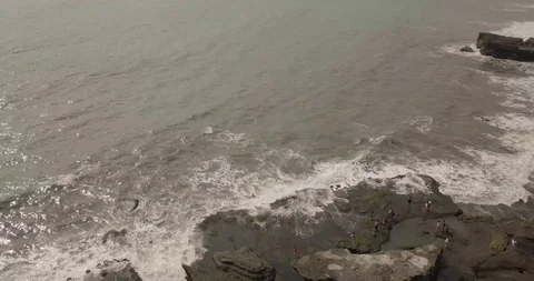 Beautiful view from the top of the temple tanah lot, Indonesia ostrav Bali Stock Footage 106770256