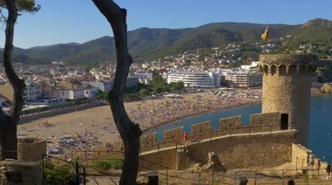 Beautiful view of Tossa de Mar, Spain Stock Footage 67725958