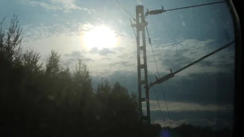 Beautiful View From Train Window, Deutsche Bahn (DB), HD Stock Footage 83229946