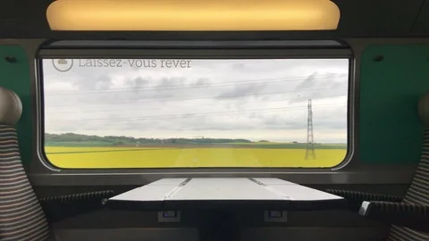 Beautiful view from the train window. Stock Footage 126056307