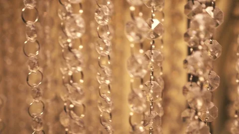 A beautiful view of the transparent crystal elements that create a romantic Stock Footage 122878294