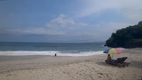 Beautiful view of the tropical beach, beautiful sea asia Stock Footage 104415467