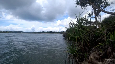 Beautiful view of the tropical beach, beautiful sea asia Stock Footage 104416255