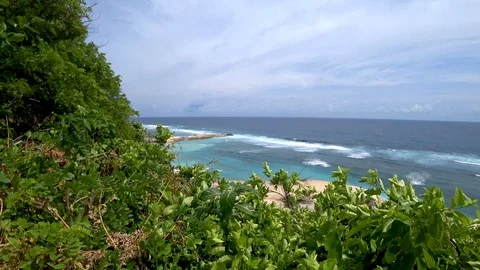 Beautiful view of the tropical beach, beautiful sea asia Stock Footage 104420144
