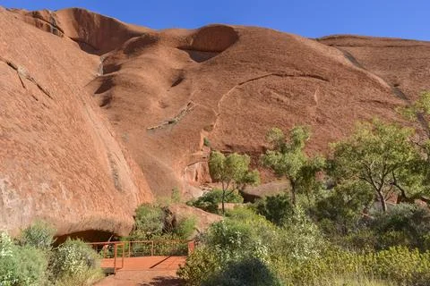 Beautiful view of Uluru, Ayers rock at Uluru-Kata Tjuta National Park Stock Photos