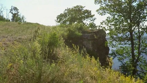 Beautiful view of Volga river Stock Footage 85309028