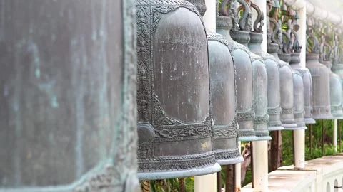 Beautiful view of Wat Sa Ket Ratchaworamahawihan temple (The Golden Mount). Stock Footage 283309593