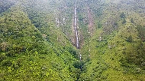 Beautiful view of waterfall landscape, Sumatra, Indonesia. Stock Footage 101900865