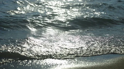 Beautiful view of waves splashing Stock Footage 212699381