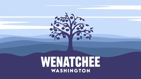Beautiful view in wenatchee washington Stock Footage 307568860