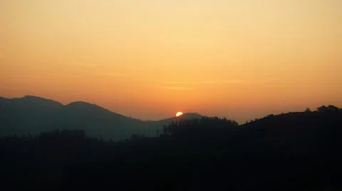 Beautiful view of Wenlock Downs 9th Mile Shooting Point, Ooty during sunset.  Stock Photos