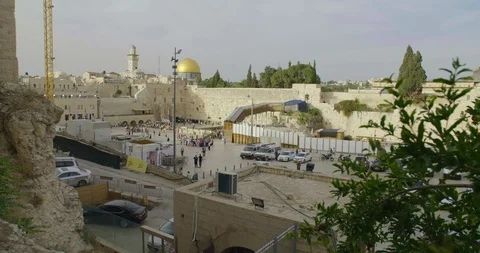 Beautiful view to the western wall Video stock 93879199