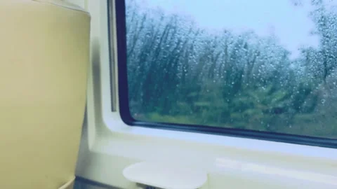 Beautiful view from the window of a long-distance train. Stock Footage 319413087